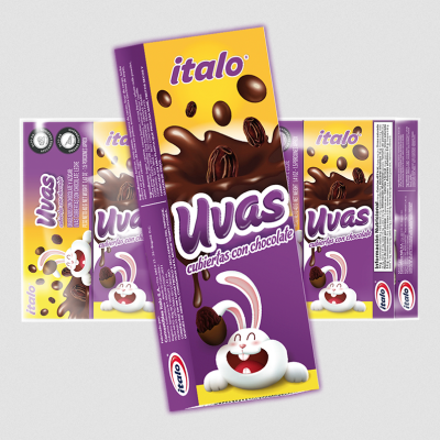 Uvas cubiertas con chocolate